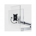 Braccio porta monitor per 1 schermo max 27" DURABLE argento metallizzato 345x470x120 mm - 5083-23