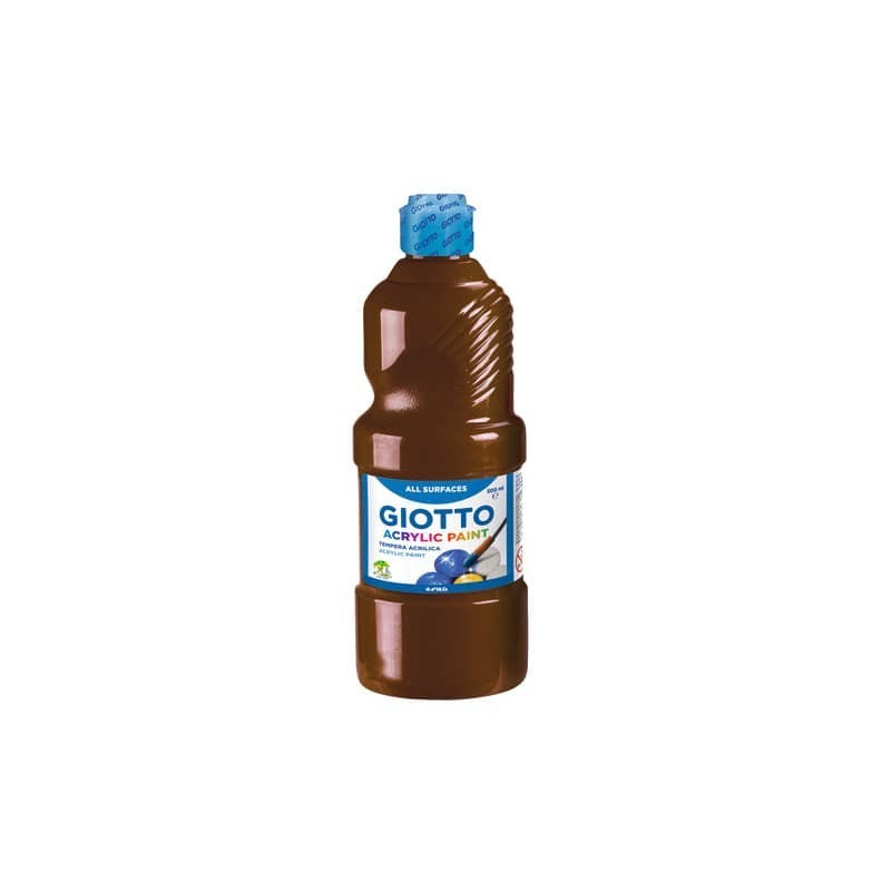 Tempera a base acrilica GIOTTO Acrylic Paint flacone 500 ml marrone F53372800