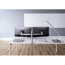 Braccio porta monitor per 2 schermi max 27" DURABLE argento metallizzato 780x445x190 mm - 5085-23