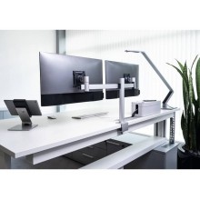 Braccio porta monitor per 2 schermi max 27" DURABLE argento metallizzato 780x445x190 mm - 5085-23