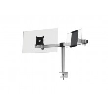 Braccio porta monitor per 1 schermo max 27" e 1 tablet max 13" DURABLE argento metallizzato 780x445x190 mm - 5087-23