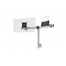 Braccio porta monitor per 1 schermo max 27" e 1 tablet max 13" DURABLE argento metallizzato 780x445x190 mm - 5087-23