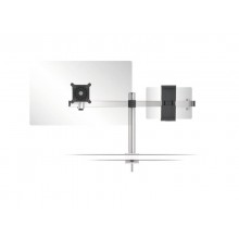 Braccio porta monitor per 1 schermo max 27" e 1 tablet max 13" DURABLE argento metallizzato 780x445x190 mm - 5087-23
