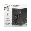 Gruppo di continuità Oxxtron 1000VA Trust con batteria integrata - 2 prese nero - 21199