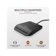 Lettore di schede ID Trust Smart Card Reader Primo nero - 23890