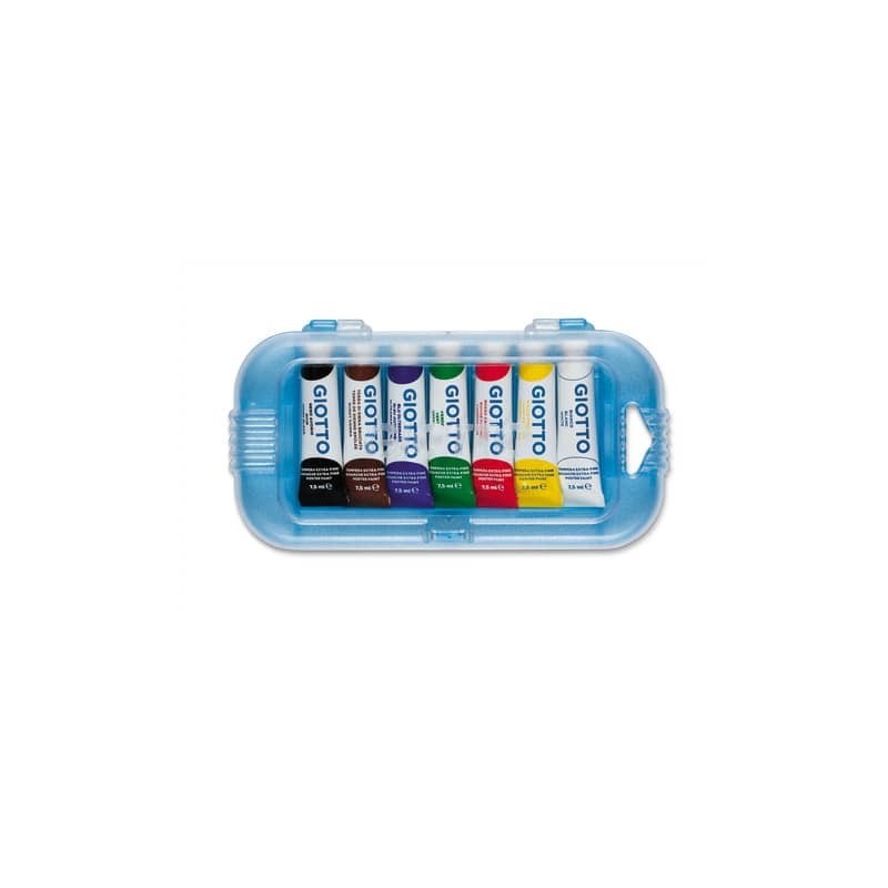 Tempere GIOTTO Extra 7,5 ml assortiti scatola appendibile da 7 tubetti F30150000