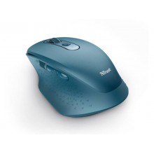 Mouse ergonomico ricaricabile wireless Trust OZAA ricevitore USB A 2.0 - portata 10 m - azzurro - 24034