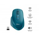 Mouse ergonomico ricaricabile wireless Trust OZAA ricevitore USB A 2.0 - portata 10 m - azzurro - 24034