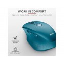 Mouse ergonomico ricaricabile wireless Trust OZAA ricevitore USB A 2.0 - portata 10 m - azzurro - 24034