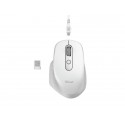 Mouse ergonomico ricaricabile wireless Trust OZAA ricevitore USB A 2.0 - portata 10 m - bianco - 24035