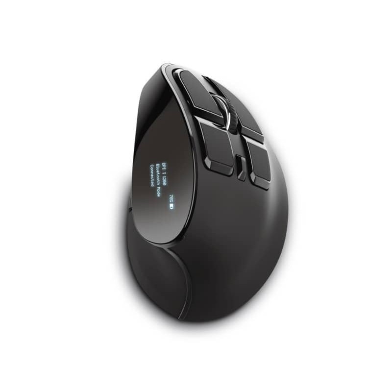 Mouse verticale ergonomico wireless Trust VOXX ricaricabile - ricevitore  USB A 2.0 con display - nero 23731