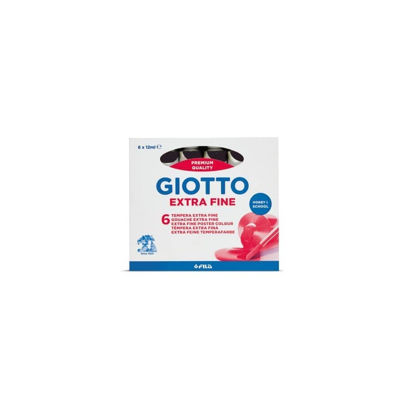 Tempera GIOTTO Extra 12 ml nero  F35202400 (Conf.6)