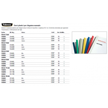 Dorsi plastici Leonardi per rilegatura senza macchine 29,7 cm diam.11 mm blu in conf. da 30 - D111BL