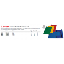 Cartelline a 3 lembi Esselte C46 con elastico tondo 25x35 cm 550 g/m² verde 390346180 (Conf.5)