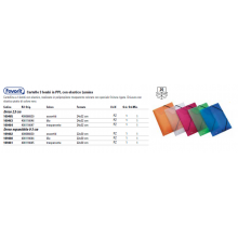 Cartellina a 3 lembi con elastico FAVORIT Lumina 22x30 cm - dorso espandibile 0-3 cm trasp. - 400116645 (Conf.5)