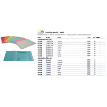 Cartelline a 3 lembi EURO-CART Cartoncino Manilla 25x33 cm gr. 145 g/mq rosso  conf. da 50 pezzi CM03RO145_DESK