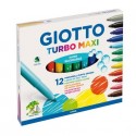 Pennarelli GIOTTO Turbo Maxi punta grossa 5 mm assortiti astuccio da 12 - F454000