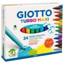 Pennarelli GIOTTO Turbo Maxi punta grossa 5 mm assortiti astuccio da 24 - F455000