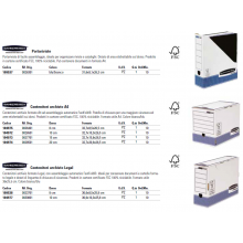 Scatola archivio Fellowes Box System 32,7x26,5 cm dorso 15 cm 0027701 (Conf.10)