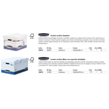 Scatola archivio Fellowes Box System MAXI 29,3x54,5x37,8 cm blu/bianco 1141501 (Conf.10)