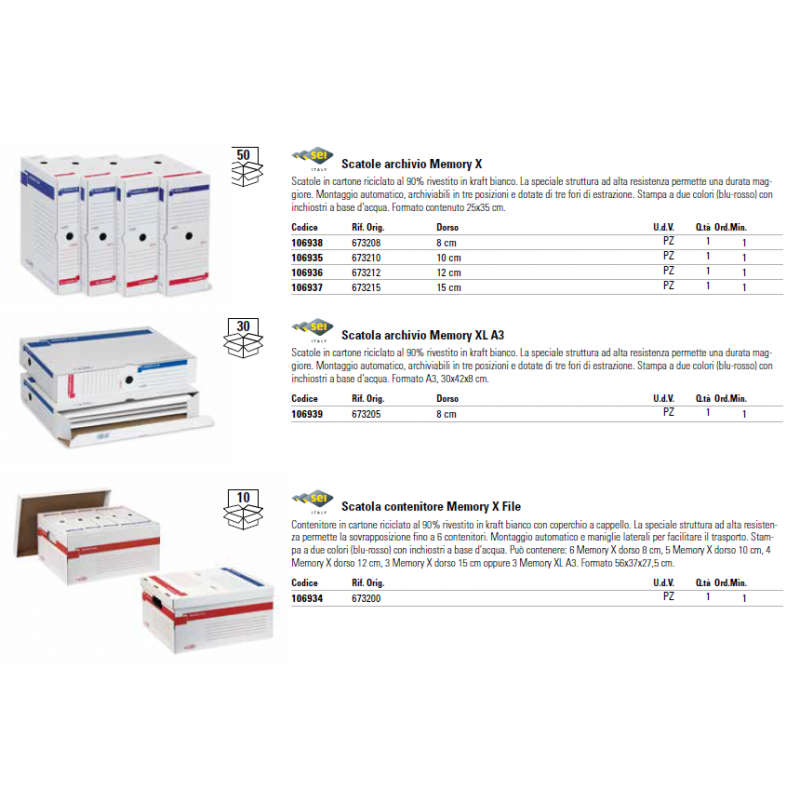 Scatole archivio Speedbox Esselte dorso 15 - 15x25x35 cm - 623909 (conf.25)