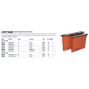 Cartella sospese orizzontali per cassetti CARTESIO 33 cm fondo V arancio Conf. 50 pezzi - 100/330-B2