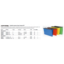 Cartelle sospese laterali per armadi CARTESIO PP 33 cm fondo a U 3 cm blu - Conf. 25 pezzi - 514 M Beta 3 -A3