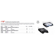 Vaschette portacorrispondenza CEP Pro 34,8x25,7x6,6 cm crystal - apertura frontale - 1002000111