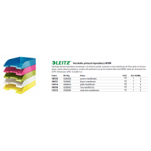 Vaschette portacorrispondenza Leitz WOW in polistirolo A4 verde lime metallizzato - 52263054 (Conf.5)