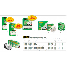Nastro adesivo Scotch® Magic™ 810 19 mm x 33 m trasparente opaco Value Pack 7 rotoli + 1 GRATIS - 8-1933R8