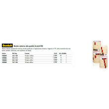 Nastro adesivo Scotch® 550 19 mm x 66 m trasparente torre da 8 rotoli - 550-1966