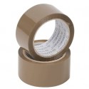 Nastro adesivo da imballo Q-Connect 50 mm x 100 m Avana - svolgimento silenzioso - conf. 6 pezzi - KF15161