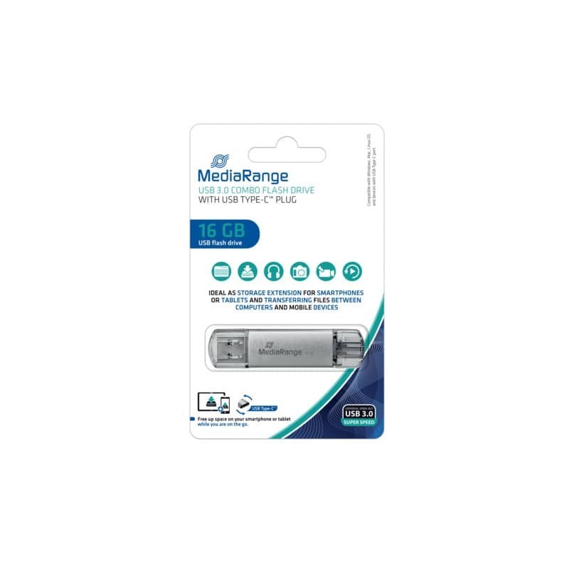 Chiavetta USB 3.0 Media Range con spina USB Type-C™ - 16 GB - argento MR935