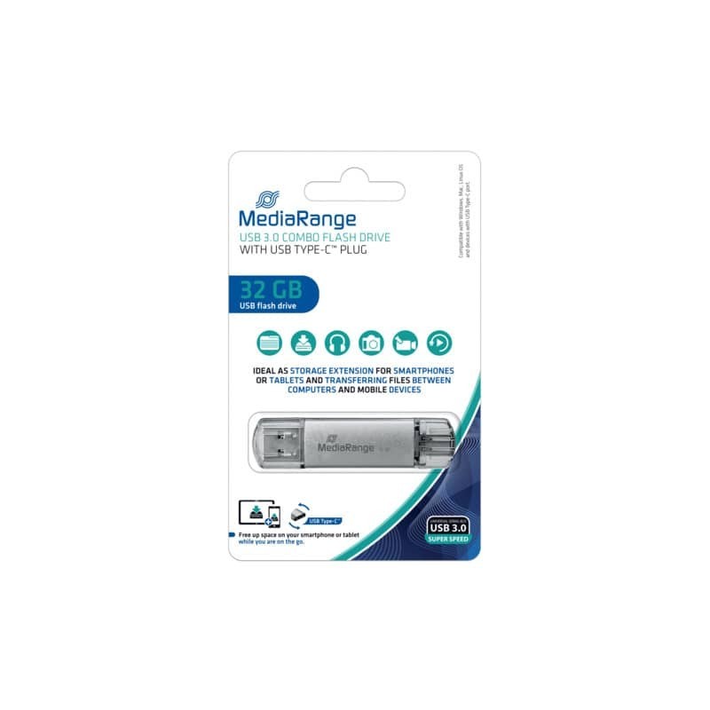Chiavetta USB 3.0 Media Range con spina USB Type-C™ - 32 GB - argento MR936