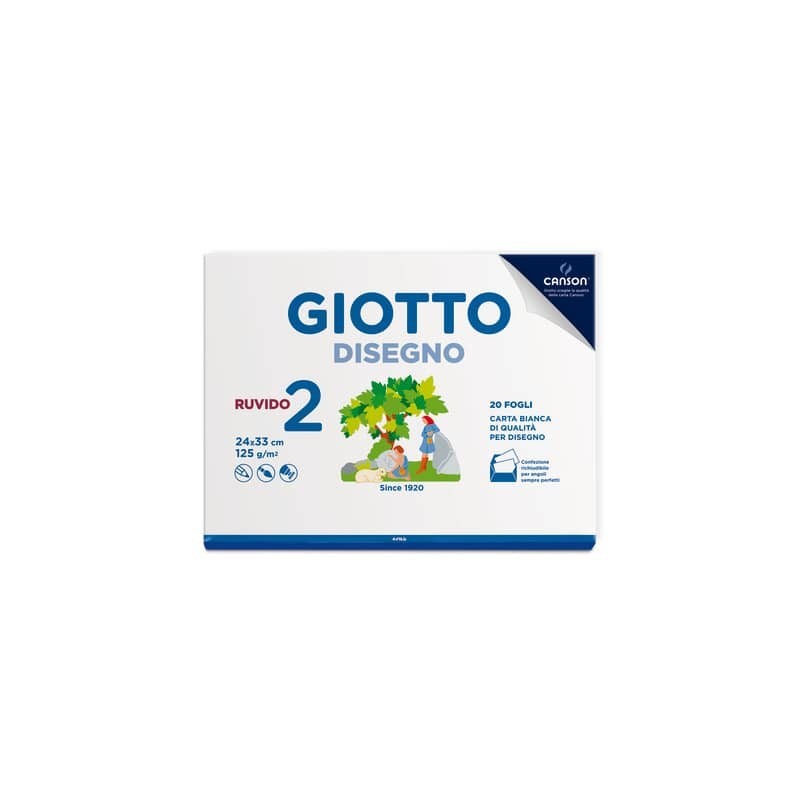 Album da disegno Giotto Disegno 2 125 g - 24x33 cm ruvido 20 fogli 583000