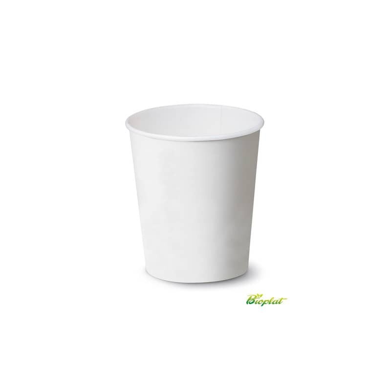 Bicchiere 3 oz (85 ml) in cartoncino Bio Scatolificio del Garda bianco Conf. 50 pezzi - 300-00