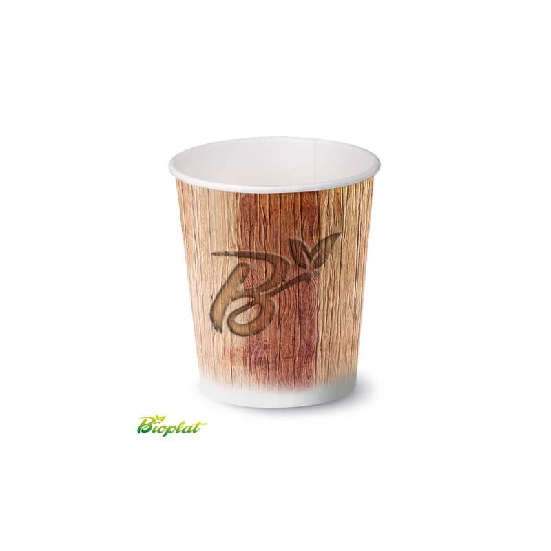 Bicchiere 3 oz (85 ml)  in cartoncino Bio Scatolificio del Garda - fantasia Palm Leaf - Conf. 50 pezzi - 300-60