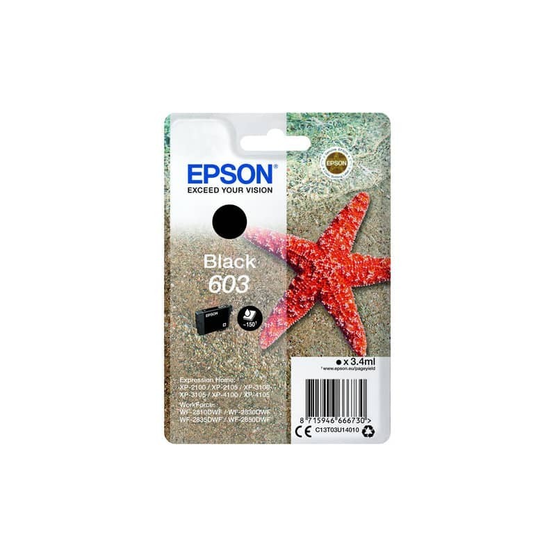 Cartuccia Inkjet Epson 603 Nero C13T03U14020