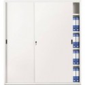 Armadio in metallo a porte scorrevoli 618 - 180x45x200 cm Tecnical 2 bianco