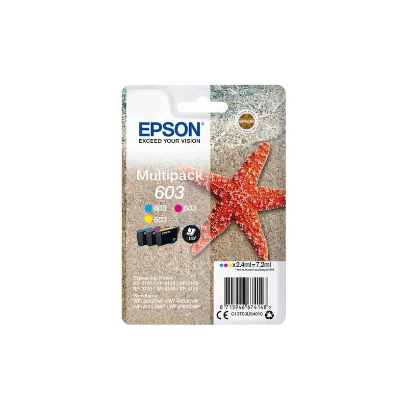 Cartucce Epson giallo+ciano+magenta C13T03U54010
