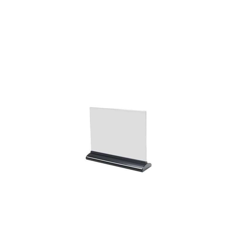 Porta-avvisi deflecto® A4 orizzontale in polimetilmetacrilato trasparente e nero 58445
