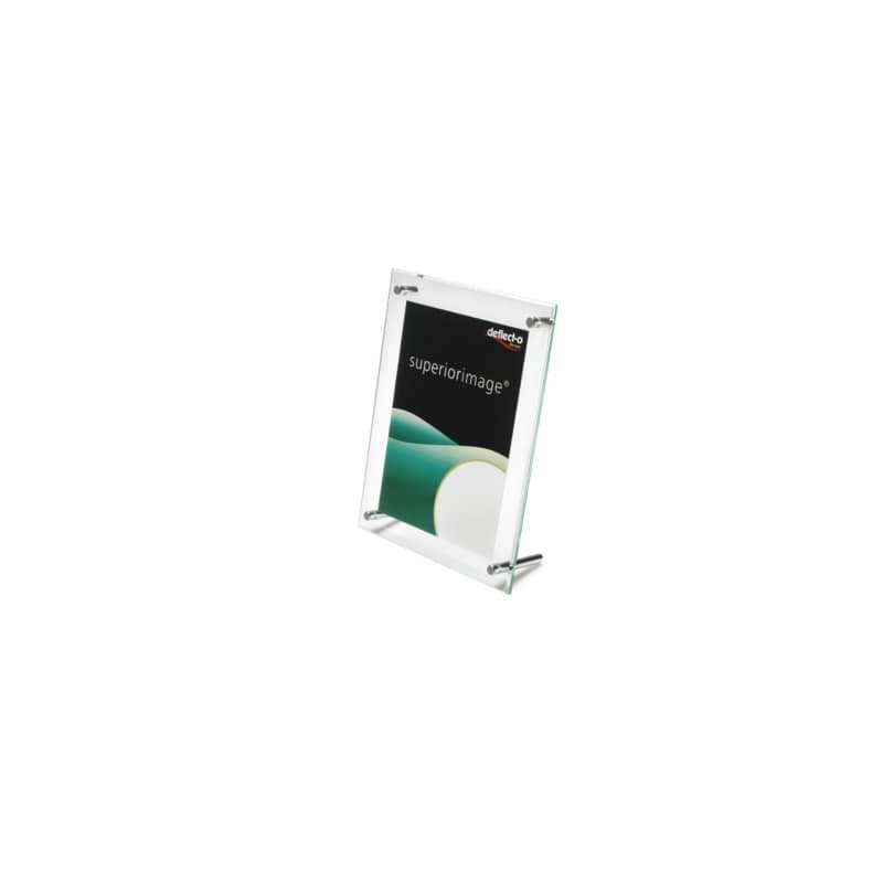 Portastampati deflecto® 8,5''x11" in polimetilmetacrilato con bordi sagomati trasparente - 799693