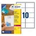 Etichette bianche coprenti Avery BlockOUT™ 99,1x57 mm - 10 et/foglio - stampanti laser - conf. 25 ff - L4612-25