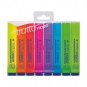 Evidenziatori Tratto Video 1-5 mm - assortiti - busta in Pet riciclato da 8 pezzi assortiti - F832100