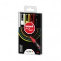 Marcatore a tempera con inchiostro pigmentato Uni Posca - punta tonda 2,5 mm assortiti - astuccio 4 pz - M PC5M 4P