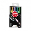 Marcatore a tempera con inchiostro pigmentato Uni Posca punta tonda 2,5 mm assortiti pastello - cf. 4 pz M PC5MP 4P