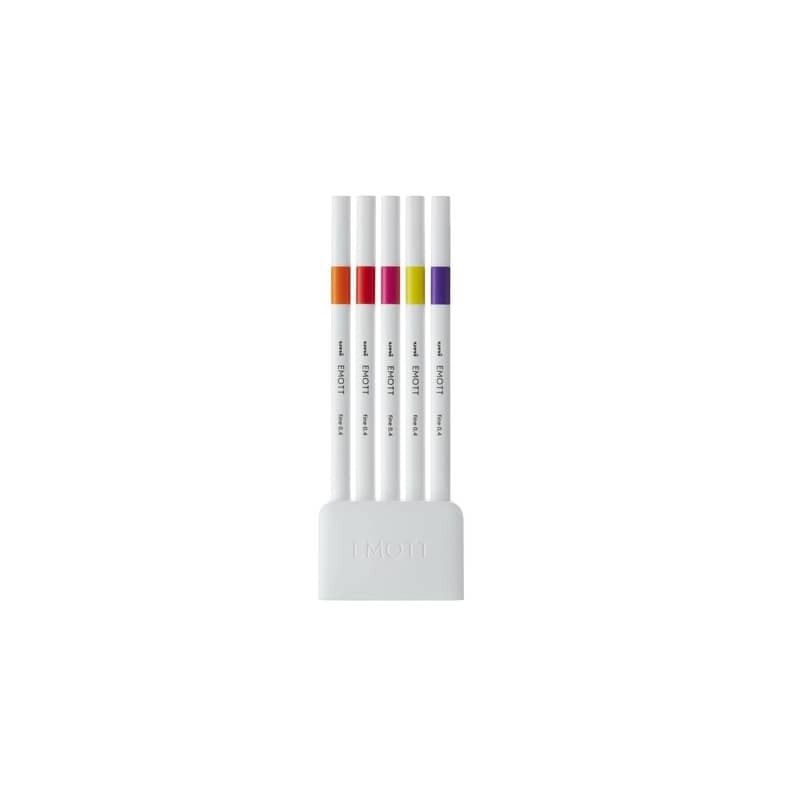 Fineliner Uni Emott  - 0,4 mm - passion color conf. 5 pezzi - M PEM-SY 5C 2