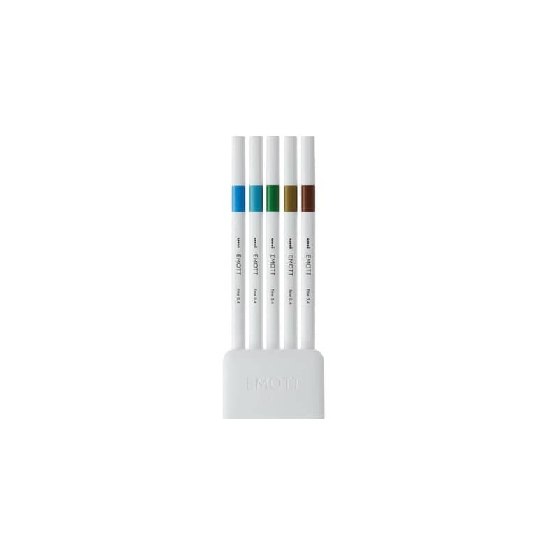 Fineliner Uni Emott  - 0,4 mm - island color conf. 5 pezzi - M PEM-SY 5C 4