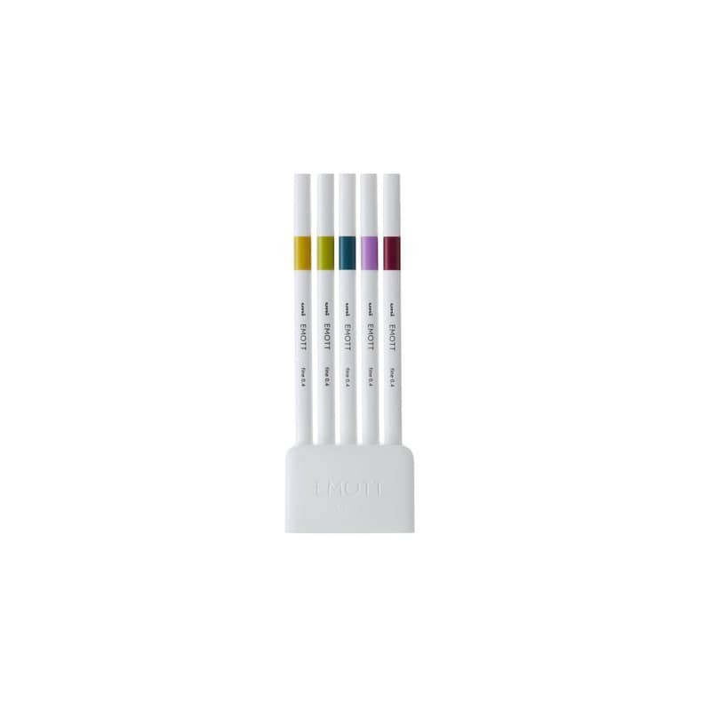 Fineliner Uni Emott  - 0,4 mm - retrò color conf. 5 pezzi - M PEM-SY 5C 8