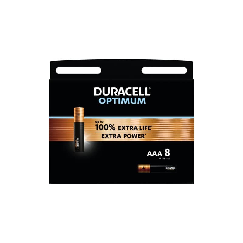 Batteria alcaline Duracell Optimum Ministilo AAA - MN2400 mAh - blister da 8 - DU0036-05000394137721